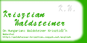 krisztian waldsteiner business card